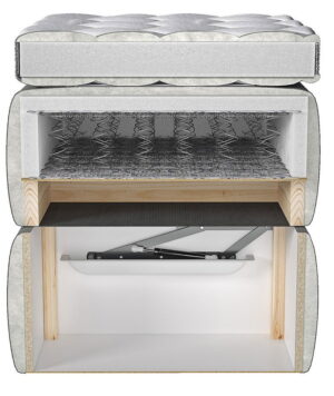 Επενδυμένο κρεβάτι Romantic-180 x 200 εκ.-Mple Skouro