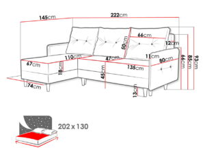 Γωνιακός καναπές Fern-Mpez