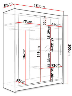 Ντουλάπα Westa VI συρόμενη-Fusiko