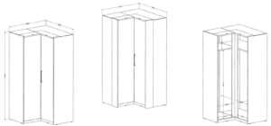 Γωνιακή ντουλάπα Prime-Fusiko