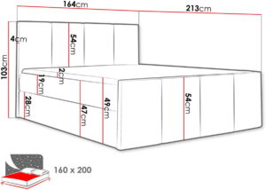 Επενδυμένο κρεβάτι Lars-Galazio-160 x 200