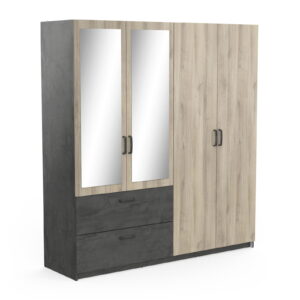 Ντουλάπα Coben τετράφυλλη-Φυσικό