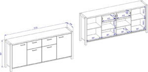 Μπουφές Amelie 4D2S