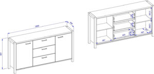 Μπουφές Amelie 4D3S