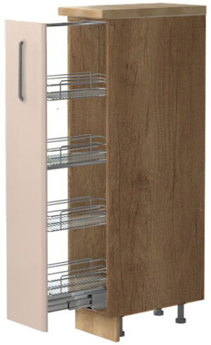 Επιδαπέδιο ντουλάπι ψηλό Modena K14-30-1KZ-Φυσικό σκούρο - Μπεζ