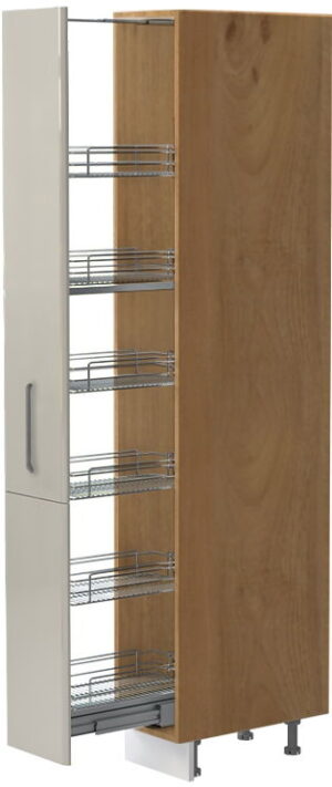 Επιδαπέδιο ντουλάπι ψηλό Modena K21-30-1KZ-Καρυδί - Γκρι ανοιχτό