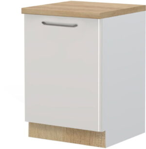 Επιδαπέδιο ντουλάπι Modena R-60-1K-Λευκό - Γκρι ανοιχτό