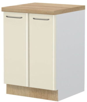 Επιδαπέδιο ντουλάπι Modena R-60-2K-Λευκό - Μπεζ