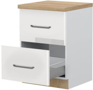 Επιδαπέδιο ντουλάπι Modena R-60-2MBOX-Λευκό - Λευκό γυαλιστερό