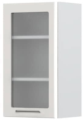 Ντουλάπι κρεμαστό Modena V7-40-1KS με βιτρίνα-Λευκό - Γκρι ανοιχτό