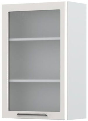 Ντουλάπι κρεμαστό Modena V9-60-1KS με βιτρίνα-Λευκό - Γκρι ανοιχτό