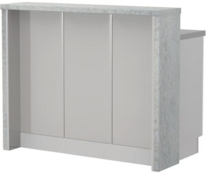 Πάγκος νησίδας Modena-Μήκος: 120 εκ.-Γκρι ανοιχτό-Chromix Silver