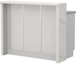 Πάγκος νησίδας Modena-Μήκος: 120 εκ.-Λευκό γυαλιστερό-White Marble