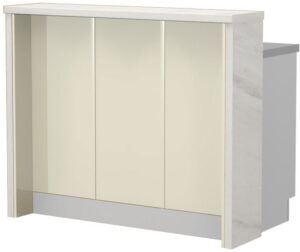 Πάγκος νησίδας Modena-Μήκος: 120 εκ.-Μπεζ-White Marble