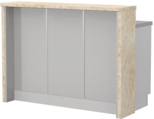 Πάγκος νησίδας Modena-Μήκος: 135 εκ.-Γκρι ανοιχτό-Latino Marble