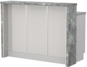 Πάγκος νησίδας Modena-Μήκος: 135 εκ.-Λευκό γυαλιστερό-Siena Marble