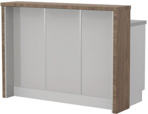 Πάγκος νησίδας Modena-Μήκος: 150 εκ.-Γκρι ανοιχτό-Carini Wallnut