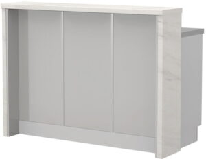 Πάγκος νησίδας Modena-Μήκος: 150 εκ.-Γκρι ανοιχτό-White Marble