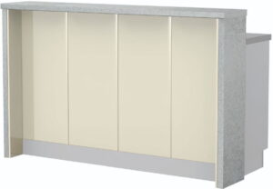 Πάγκος νησίδας Modena-Μήκος: 160 εκ.-Μπεζ-Chromix Silver