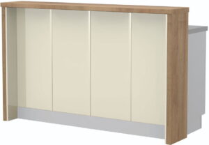 Πάγκος νησίδας Modena-Μήκος: 160 εκ.-Μπεζ-Pacific Wallnut