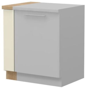 Προσαρμόσιμη επέκταση επιδαπέδιου ντουλαπιού Modena R-Λευκό - Μπεζ