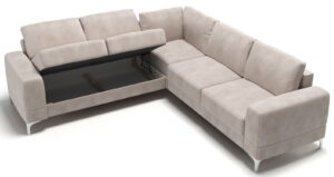 Γωνιακός καναπές Radial Max LTHR-Leuko-Αριστερή