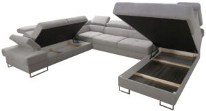 Γωνιακός καναπές Gelito Max I LTHR-Kokkino-Αριστερή