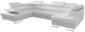 Γωνιακός καναπές Gelito Max II LTHR-Leuko-Αριστερή