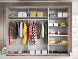 Ντουλάπα Συρόμενη Kappa-270 x 61 x 210 εκ.-Λευκό - Φυσικό