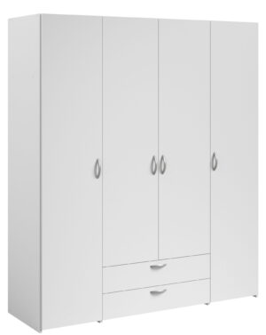 Ντουλάπα Dorm τετράφυλλη-Leuko-Χωρίς πατάρι