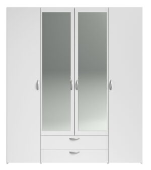 Ντουλάπα Dorm τετράφυλλη με καθρέπτη-Leuko