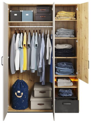 Ντουλάπα Qubic 3D1S Τρίφυλλη