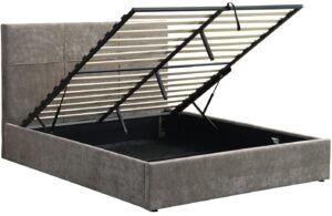 Επενδυμένο κρεβάτι Raziel-Kafe-160x200-Lift-Storage