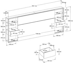 Εταζέρα κρεβατιού Adeline-Fusiko