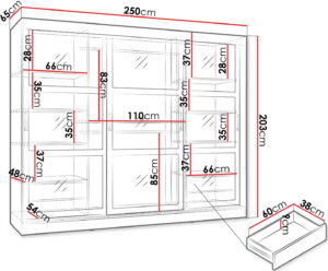 Ντουλάπα Norlio συρόμενη-Leuko