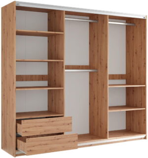 Ντουλάπα Sintra 250 συρόμενη-Fusiko-Mavro