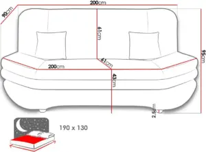 Καναπές - κρεβάτι Weronika-Καφέ