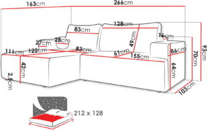 Γωνιακός καναπές Mivo-Prasino-Δεξιά