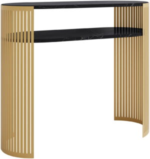 Κονσόλα Fikoli-Μαύρο Μάρμαρο - Χρυσό
