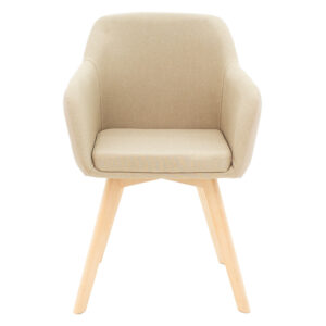 Πολυθρόνα Safira pakoworld PU ύφασμα μπεζ-φυσικό 57x58x84εκ