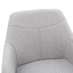 Πολυθρόνα Nasima pakoworld ύφασμα γκρι-φυσικό 57x58x84εκ