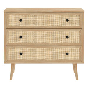 Συρταριέρα Oslo pakoworld 3ων συρταριών sonoma 90x39x79εκ