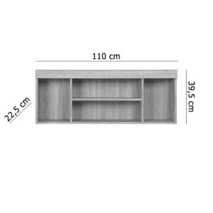 Ράφι Damis 110x22.5x39.5εκ Σονόμα Κρεμαστό με mdf Λεπτομέρεια