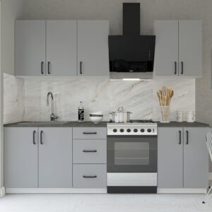 Κουζίνα Melisa Modest 6 Τεμαχίων Γκρι