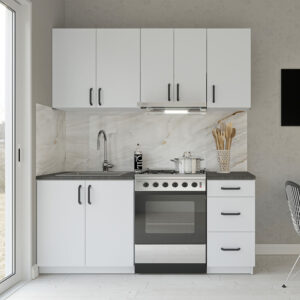 Κουζίνα Samos Modest 5 Τεμαχίων Λευκό