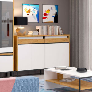 Μπουφές Palmor Χρυσό Δρυς-Λευκό 150x40x101cm