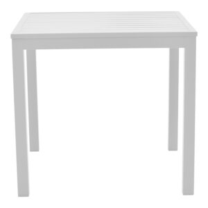 Τραπεζαρία Azelie-Kliton Ι pakoworld σετ 5τεμ γκρι ύφασμα-λευκό αλουμίνιο 80x80x74εκ