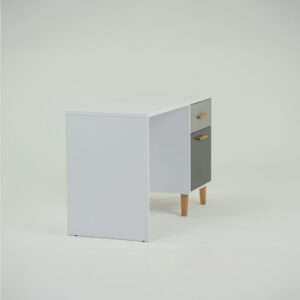 Γραφείο Timmy Λευκό-Γραφίτη-Γκρι 120x53.7x77cm