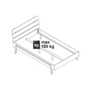 Κρεβάτι Belle με πάτωμα Λευκό 120x200cm