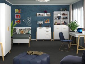 Κρεβάτι Belle με πάτωμα Λευκό 120x200cm